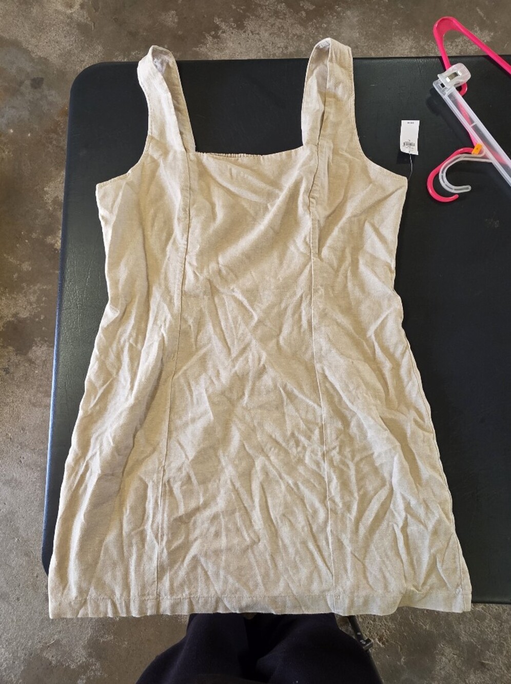 Womenβs Beige Linen-Blend Dress